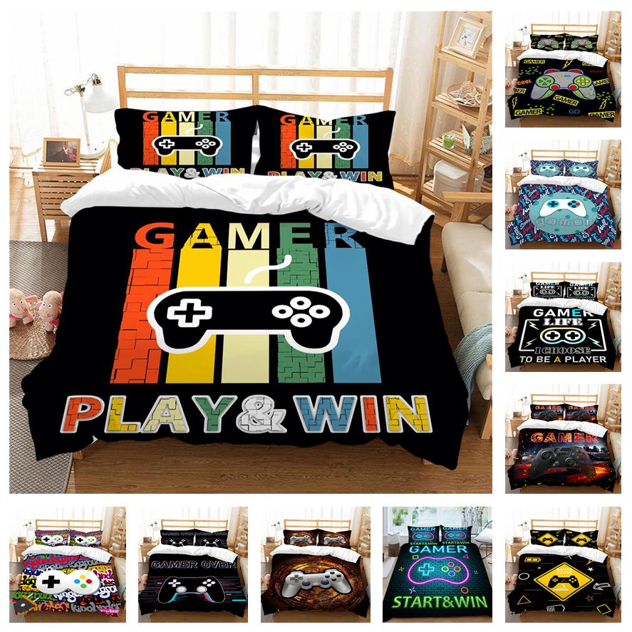 

Комплект домашнего постельного белья 3D, игровая мышь для мальчиков, детская игровая ручка с принтом, наволочка и пододеяльник, 2/3 кусочка микрофибры