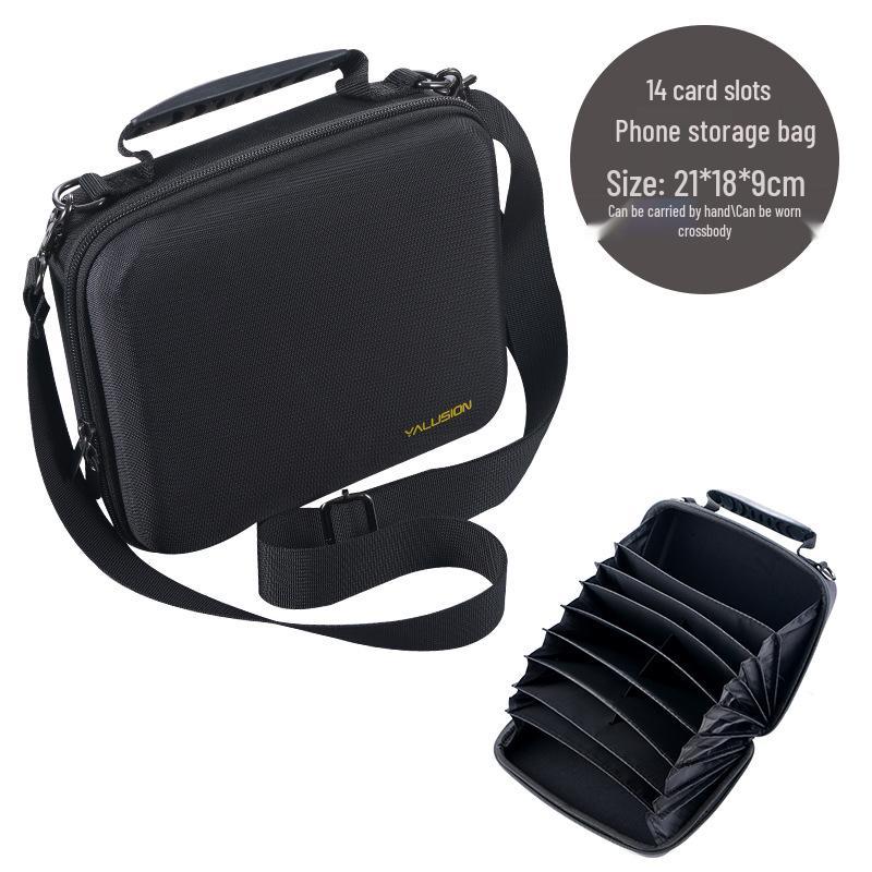 

Multi-Slot Hard Shell Storage Bag for Self-Media Live Streaming, Holds Up to 16 Smartphones