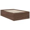 Bed Frame Brown Oak Look 120 X 190 Cm Wood Based Panel
