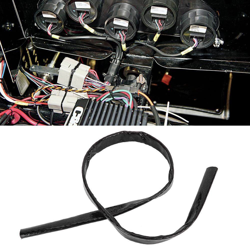 3.3ft Black Heat Fire Sleeve Fire Braid Flame Heat Shield  58 ID 0.6in Fits AN10 Fuel Hose