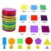 Montessori Translucent Geometric Puzzle Kids Toys Rainbow Blocks DIY Thinking Game Sensory Education Learning Light Table Toys