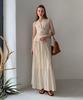Baseukala Bella Linen Long Knit Skirt (2Colors)