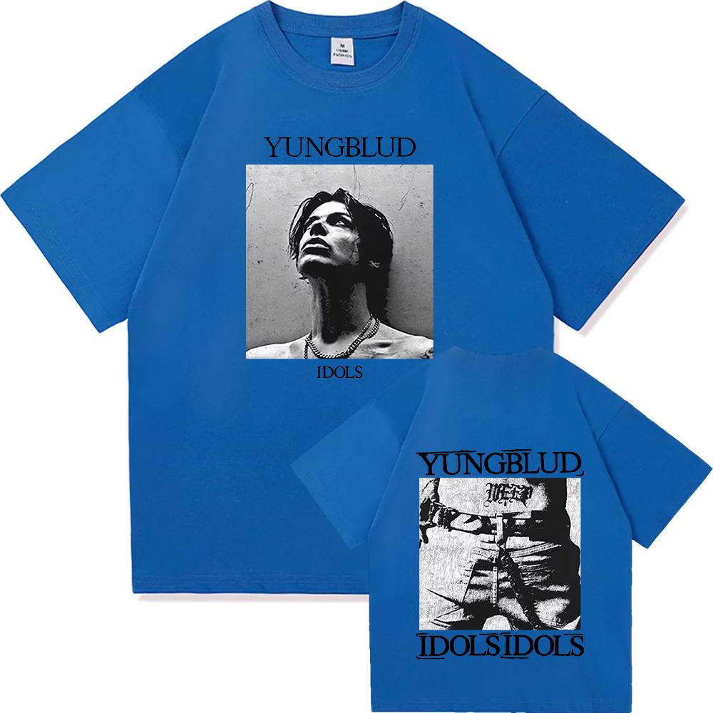 YUNGBLUD IDOLS The World Tour 2025 Tshirt Cotton Short Sleeve Male Tshirts Casual Fashion Men Women T Shirt Unisex Streetwear