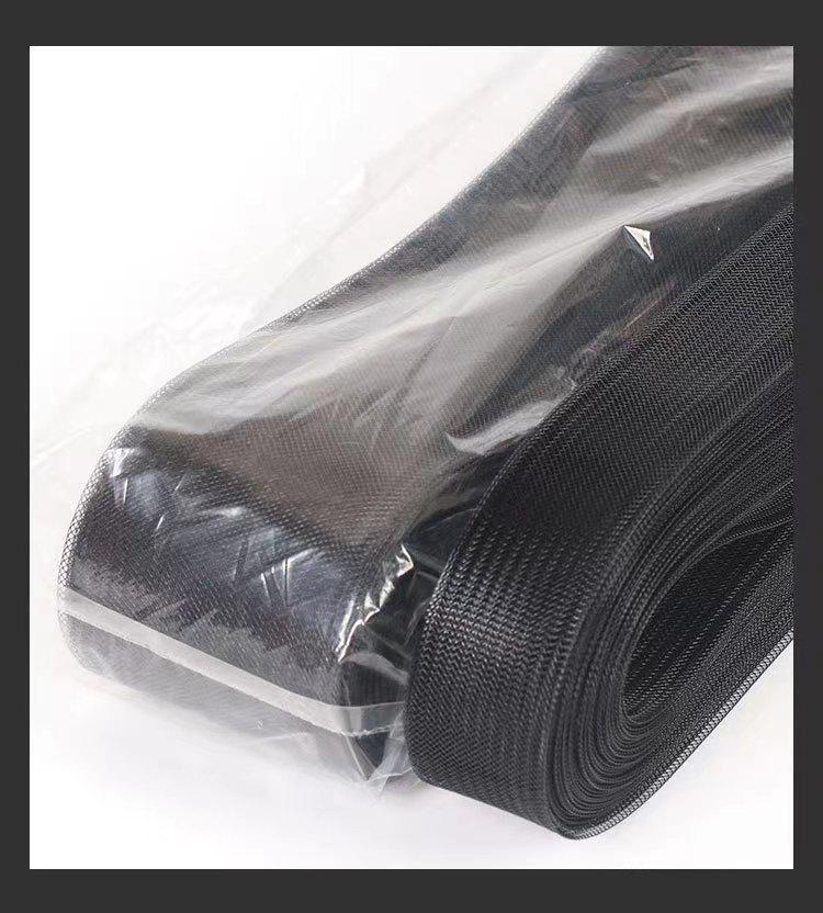 Black & White Elastic Stretch Mesh Ribbon (6-10cm) for Wedding Dresses, Dance Skirts, Support, and Horsehair Fishbone Net Clothing Accessories.