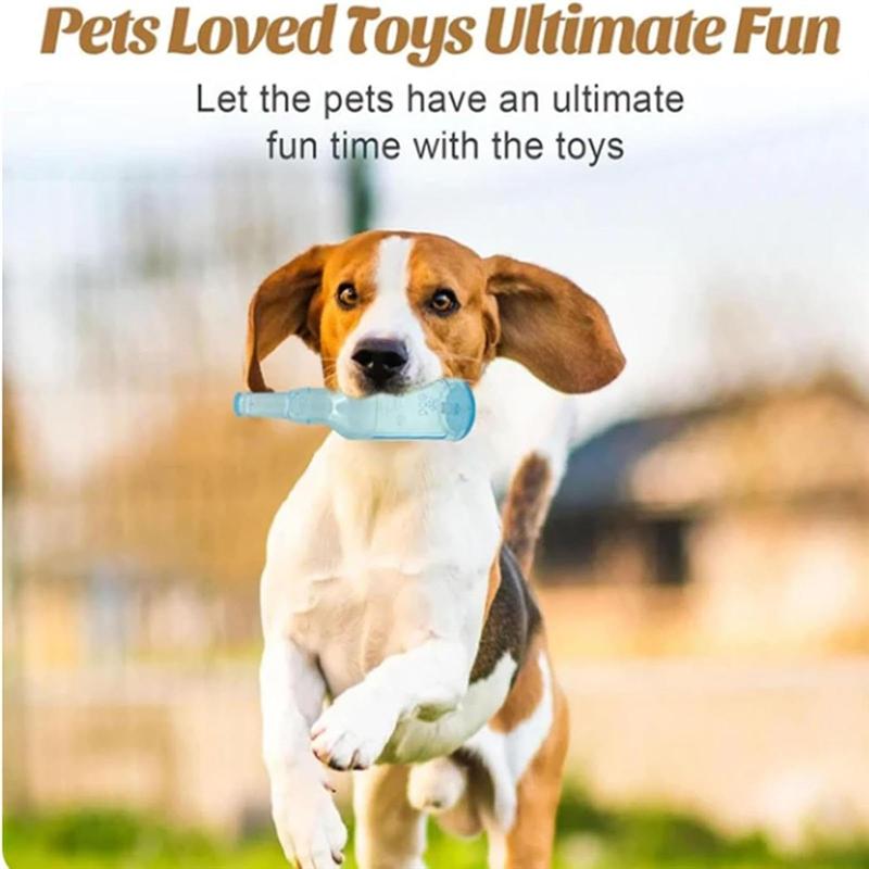 AD23-Hundleksak Vattenflaska Knastrande Tuggflaska Leksaker För Hundar Plast Vattenflaska Tugg Leksaker För Hundar Med Boll