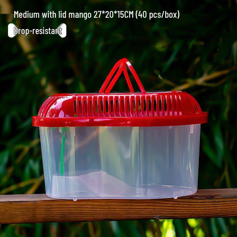 Transparent Multi-Size Handheld Pet Breeding Box and Tank for Turtles, Goldfish, and Hamsters