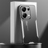 För POCO M6 PRO 4G Fodral Lyx Laser Carving Metall Stötsäker Aluminiumlegering Bakstycke för Xiaomi POCO M6 PRO 4G Kameraskydd Matt Fodral