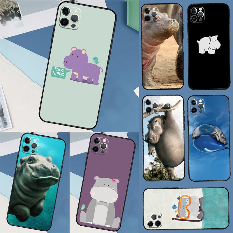 Cartoon Hippos Pattern Case For OnePlus 13T 10T 15R 10R 12R 13R 13 12 11 9 10 Pro Nord CE 5 2 3 4 Lite N20 N30 Cover