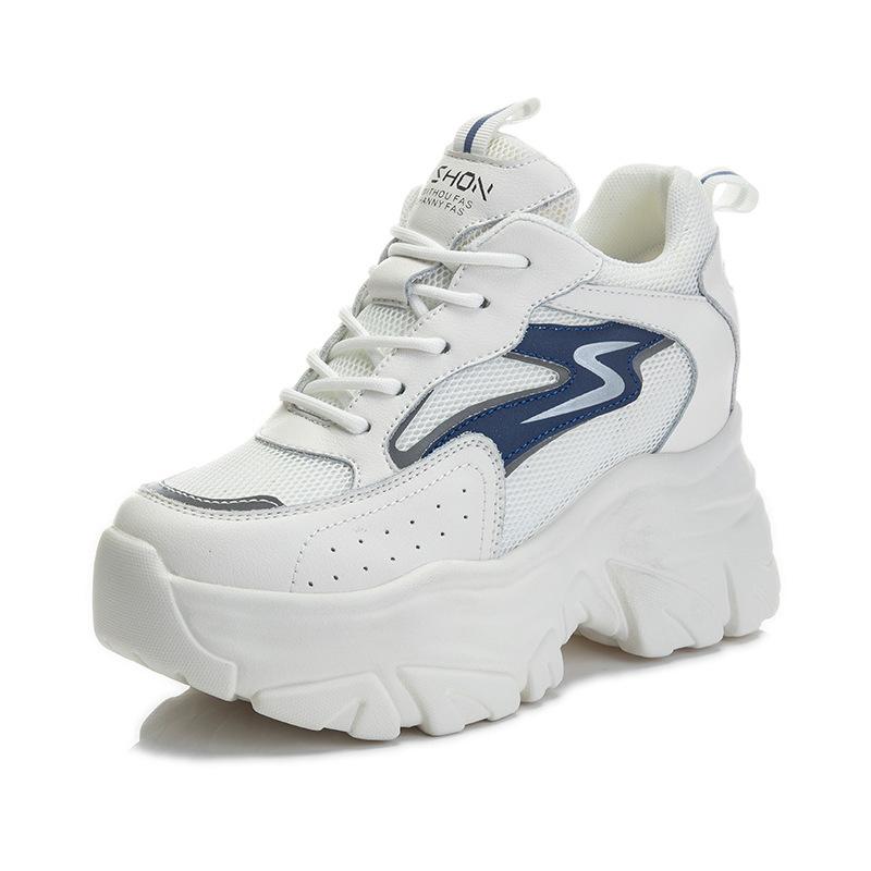 Ins Dad Shoes New Thick Sole Inner Height Increase Sports Leisure Spring and Autumn Single Shoes A
