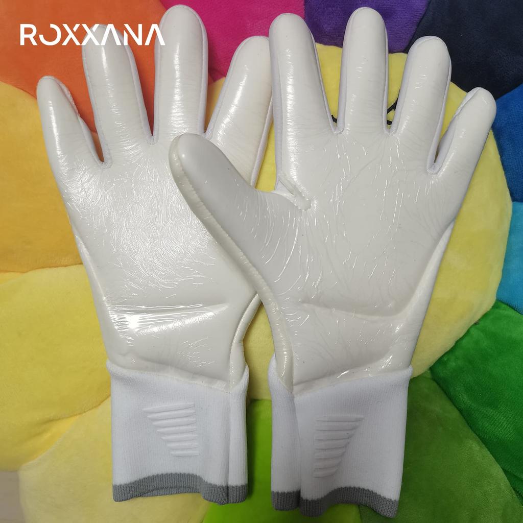 ROXXANA Pro Wear-Resistant Latex Soccer Goalkeeper Gloves Enhanced Grip Durable for Training/Matches Youth And Adult Unisex Size
