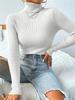 2024 Women's High Neck Knitted Pullover - Europe & America Style