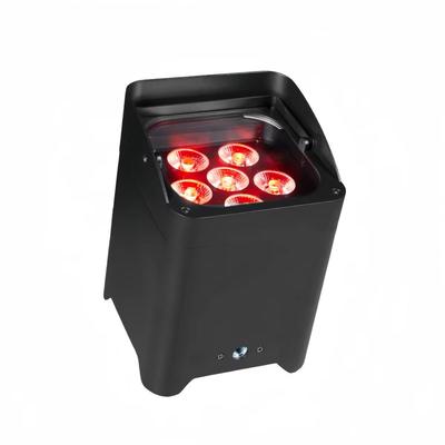 Battery Powered LED Par Lights Flightcase 6x18W RGBWA UV 6in1 Wifi Remote Phone APP&Wireless Controller Wedding Uplight DJ Atmosphere