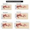 Japan style Red Plum Pattern Mouse Pad Large Rubber Anti-slip PC Desk Accessories Mousepad for Office & Gamer Keyboard Decor Mat