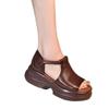 Summer Women's Shoes Platform Roman Sandals Open-toe Wear Casual Fashion Hollow Comfortable Beach Shoes Sandals