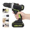 48V Electric Drill Hammer Rechargeable Cordless Drill Woodworking Power Tool with Battery