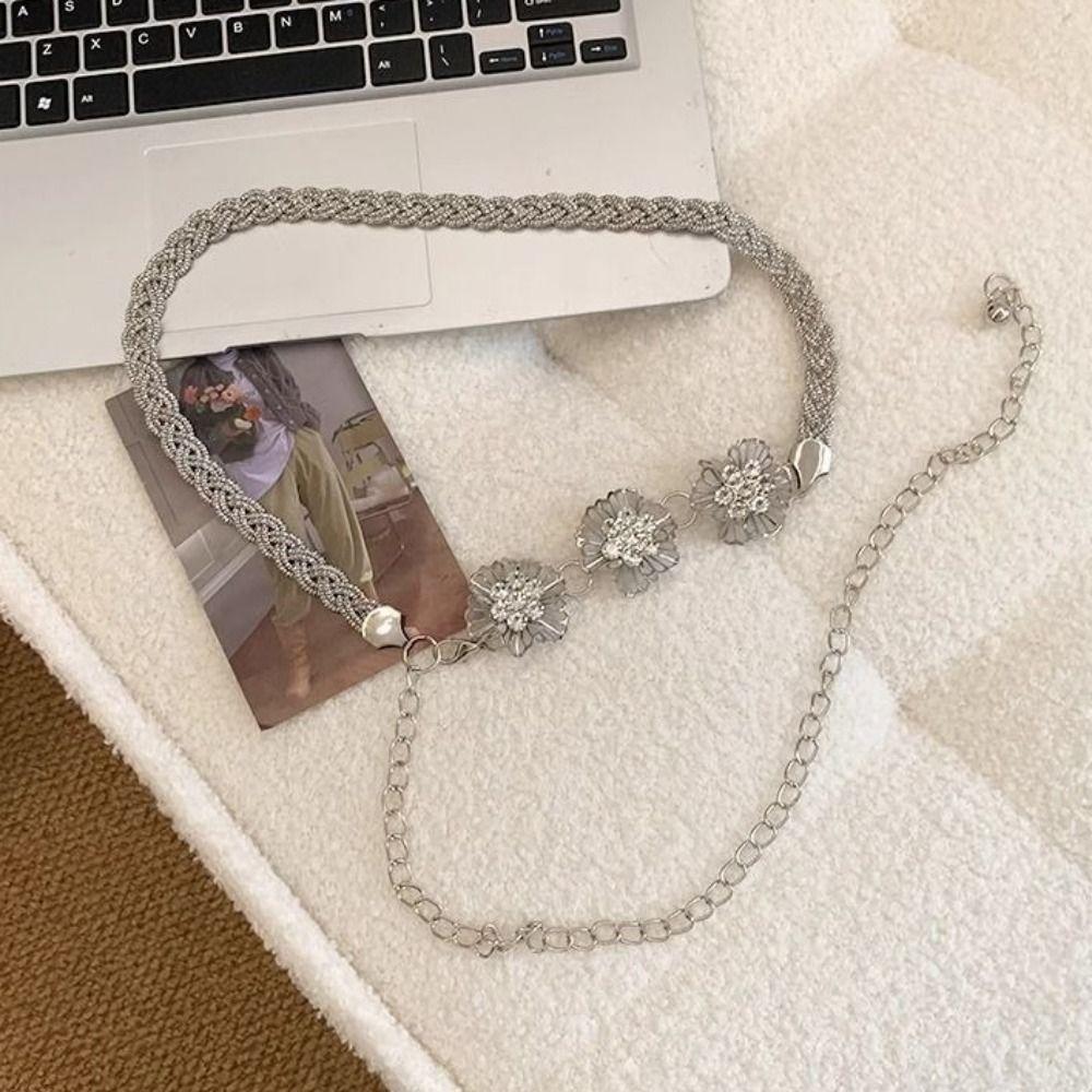New Metal Waist Chain Gold Silver Versatile Chain Belt High-end Design Metal Chain Waistband Women