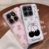 Rosett Körsbärsmönster Fodral För Xiaomi Redmi Note 15 Pro 4G Funda Redmi Note 14 13 Pro 5G Genomskinligt TPU Silikon Mjukt Skydd