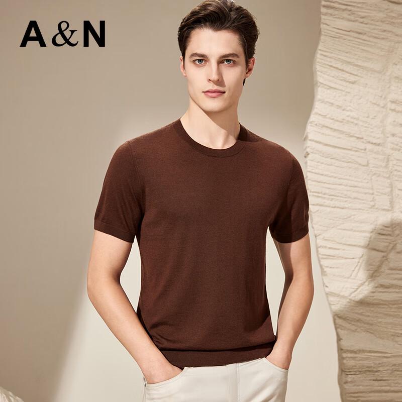 

Men s Antônio 100% Cashmere Round Neck Short Sleeve T-Shirt 3XL / 56
