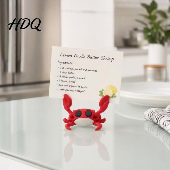 Greeting Card Display Stand 3D Printing Business Holder Cute Crab Shape Stable