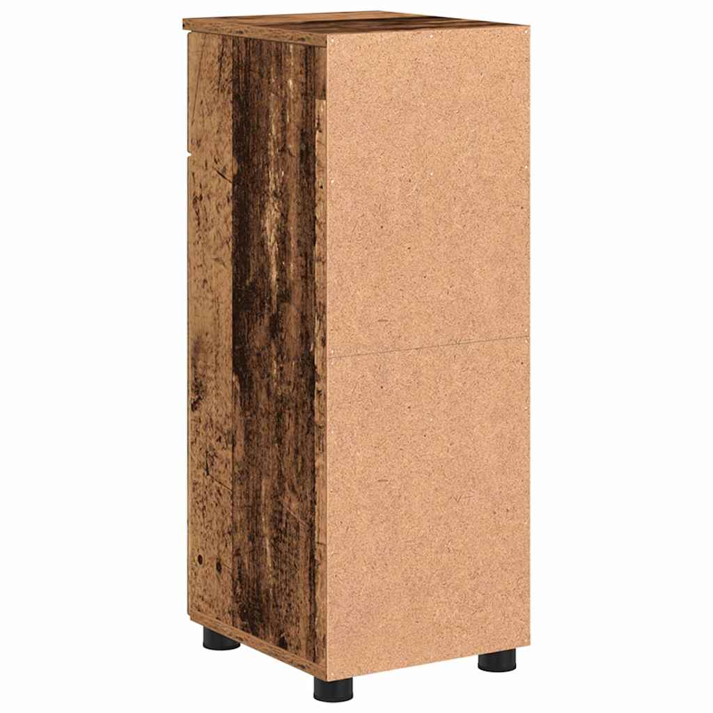 Bathroom Cabinet with Drawers Reclaimed Wood Look 30 x 35 x 80 cm