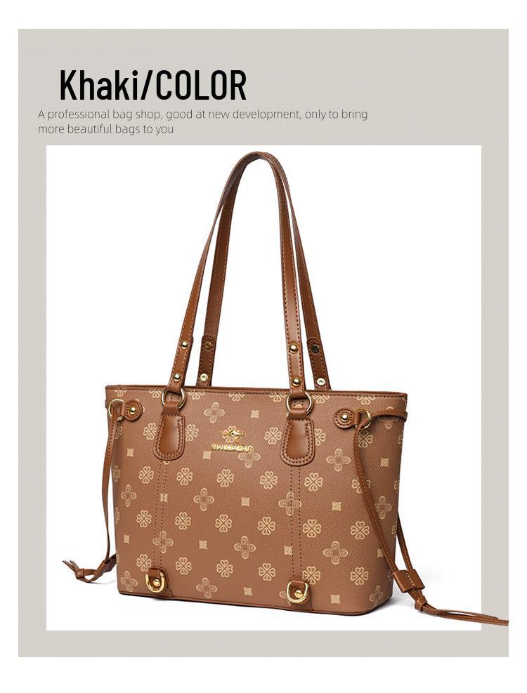 2026 Women's High-End Cross-Border Fashion Tote: Large-Capacity Commuting Shoulder Bag