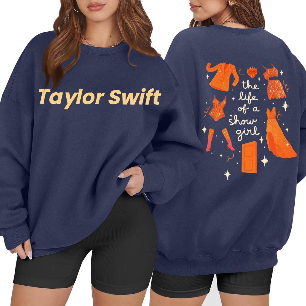 Women's Casual Fashion Long Sleeve Printed Round Neck Sweatshirt Top