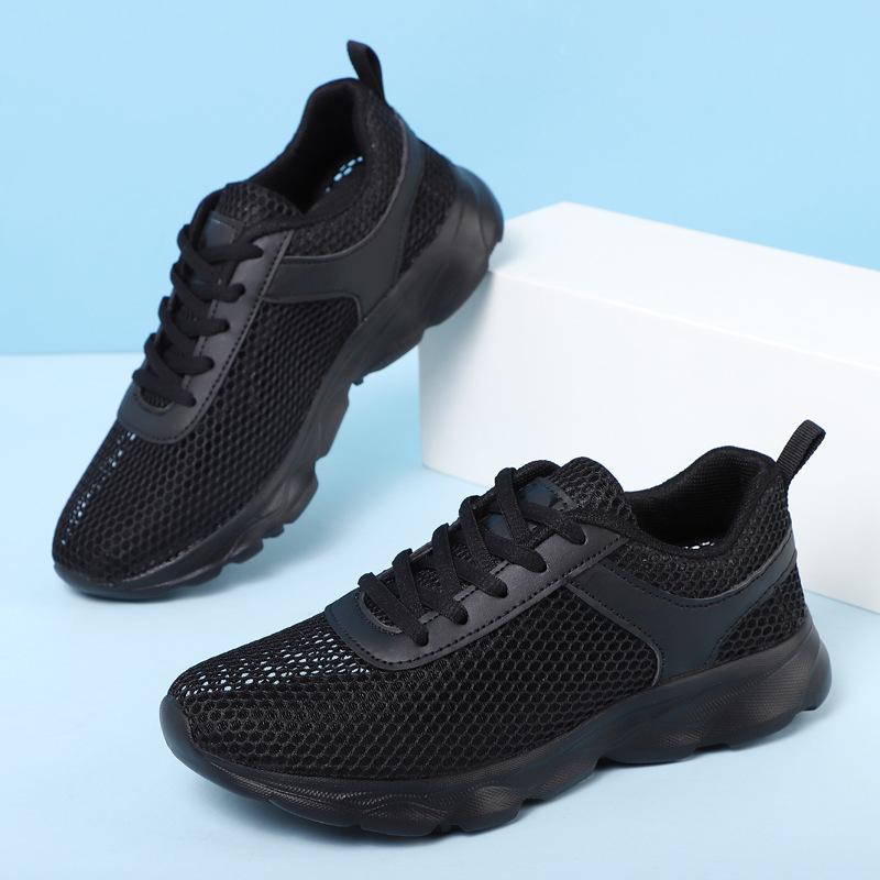 New women's shoes sports shoes summer hollow breathable single mesh shoes running shoes lightweight soft sole hollow casual shoes