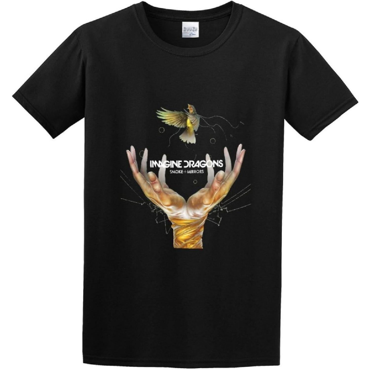 NUO FEI 2015 Band Imagine Dragons Smoke and Mirrors T-Shirt Black S