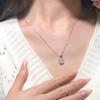 2022 White Chalcedony Necklace - Elegant Niche Design, High-End Fairy Clavicle Chain for Women & Students