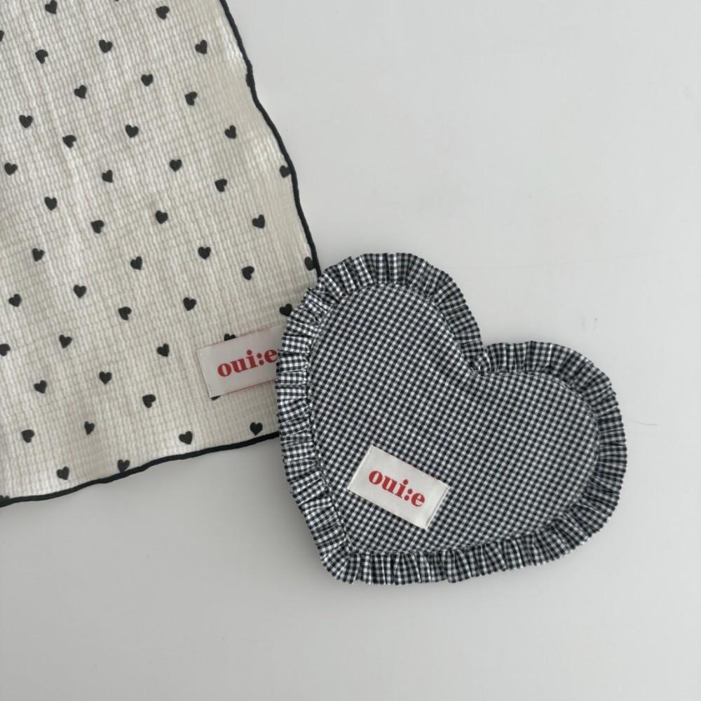 

New Heart-shaped Placemats Dining Table Pleated Lace Plaid Western Food Mats Decorative Loving Fabric Coaster Home Decor L