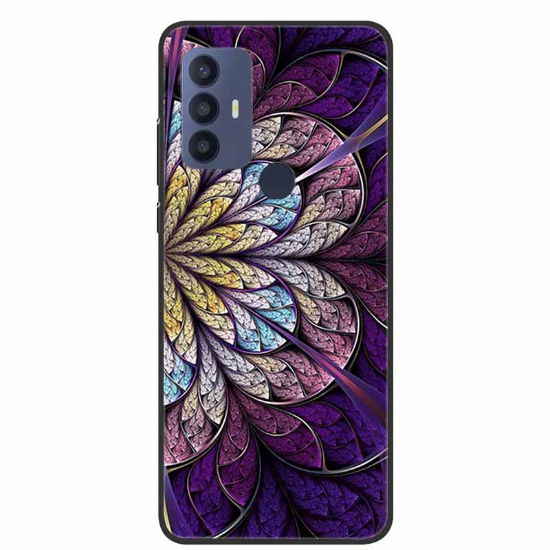 For TCL 30 SE Case Soft Silicone Marble TPU Black Cover for TCL 305 306 30SE 6.52'' Phone Back Cases for TCL30SE 6165H Coque New