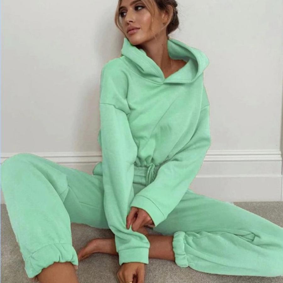 Fall Sale New Fashion Long Sleeve Sports Casual Set Two Piece Outfit