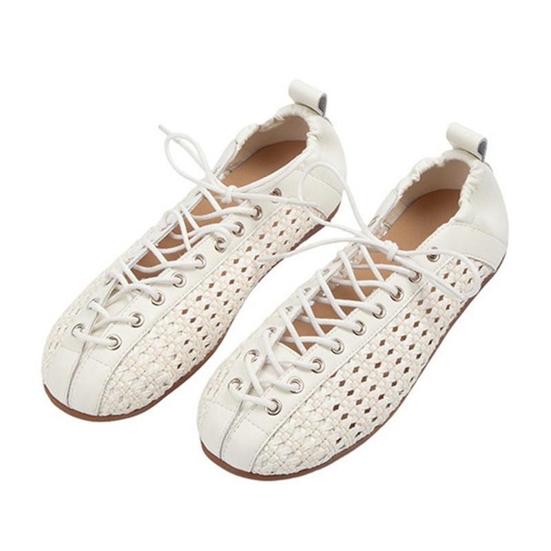 Modische durchbrochene Netz-Zehenteiler-Damen-Tabi-Ballerinas Sommer Bequem Gehen Faule Mokassins Freizeit Mädchen Tanzschuh