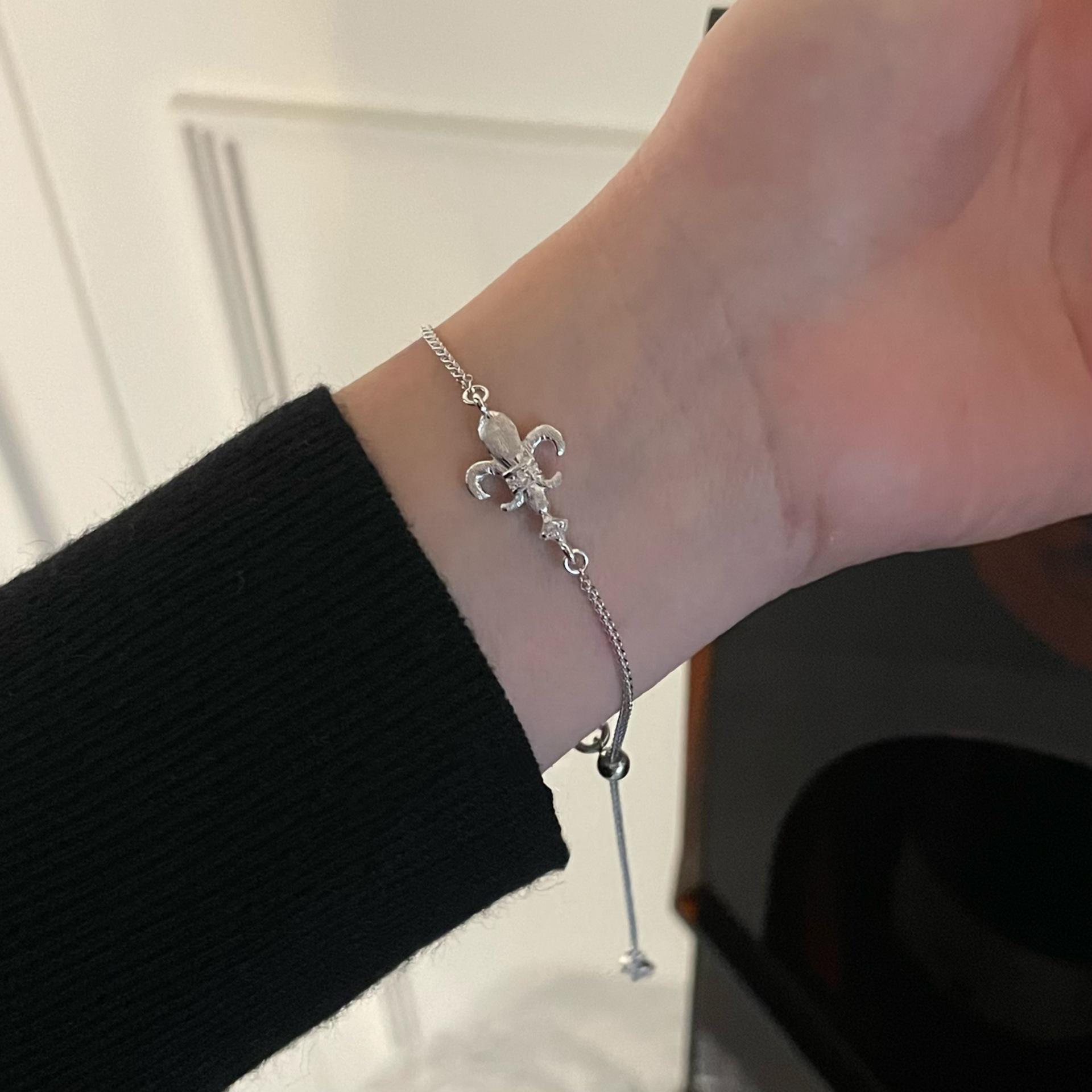 

Браслет «Матовый ирис»: Женское серебро 925 пробы, легкая роскошь, французское ретро, ручные украшения. 925 Silver