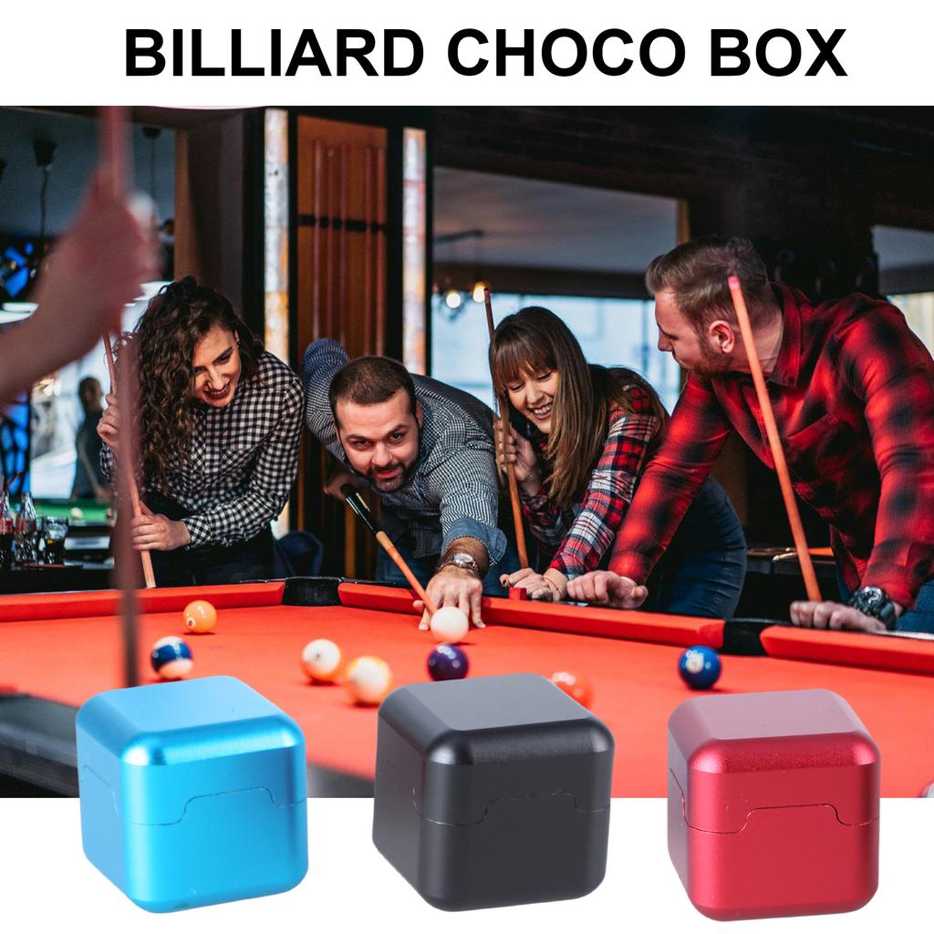 Billiard Pool Chalks Case Aluminum Magnetic Billiard Chalk Holder Square Chalks Carriers Case Cue Tip Chalk Holder