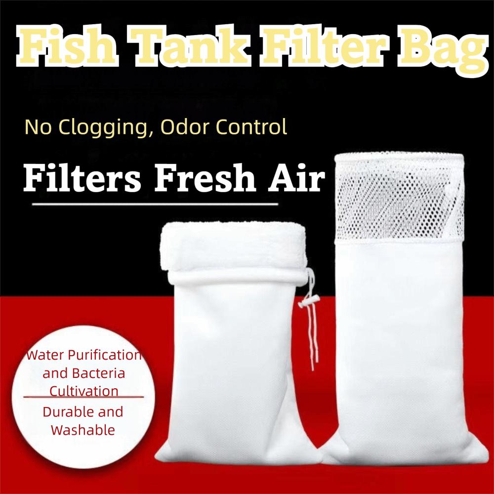 Washable Fish Tank Filter Bag Fish Tank Water Outlet Filter  for Fish Tank Bottom Filter