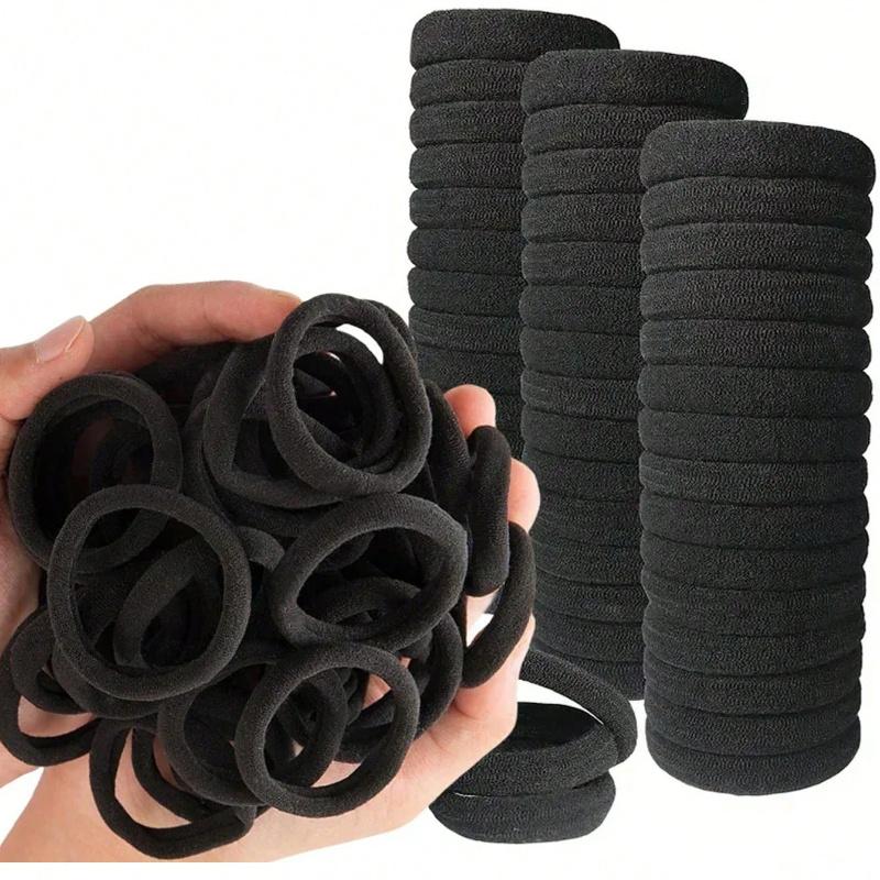 

Подходит для ежедневного украшения для женщин, для хвостика, для спорта, для поездок на работу, для умывания, для ношения в качестве аксессуаров для волос, резинки для волос, резинки-скранчи для хвостика 10pcs чёрный