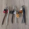 DIY Creative Bag Weaving Rope Keychain Colorful Nylon Lanyard Bear Baseball Multi-Element Bag Pendant For Women Charm Gifts