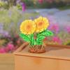 4 Peças Miniatura de Aglomerado de Flores Pequena Resina Falsa Girassol Tulipa Grama Modelo para Jardim de Fadas Micro Paisagem Decoração de Casa de Bonecas