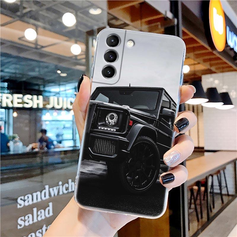 Transparente Silikonhülle für Männer und Frauen mit Sportwagen für Samsung Galaxy S22 S21 S20 FE S 22 Ultra S10 E S9 Plus 5G Telefonabdeckung Coque