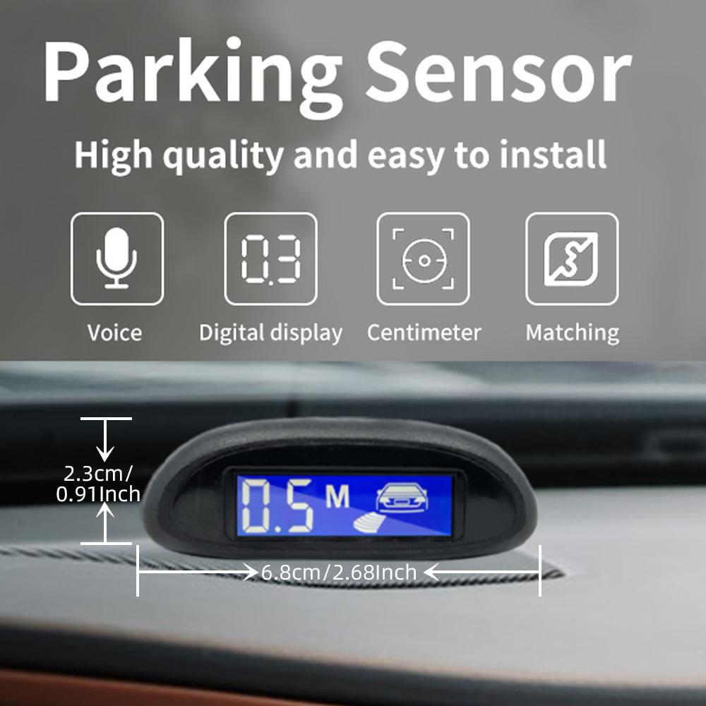 Parkovací radar EURS 4 Senzorová sada 22mm Parktronic Display Reverzní Radar pro bezdrátové auto Rover senzor Monitorovací systém