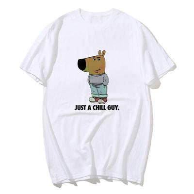 Just a Chill Guy Meme Tshirt Vintage Men/women Clothing Harajuku Clothes Kawaii Unisex Tops Cotton Clothes Graphic T Shirts