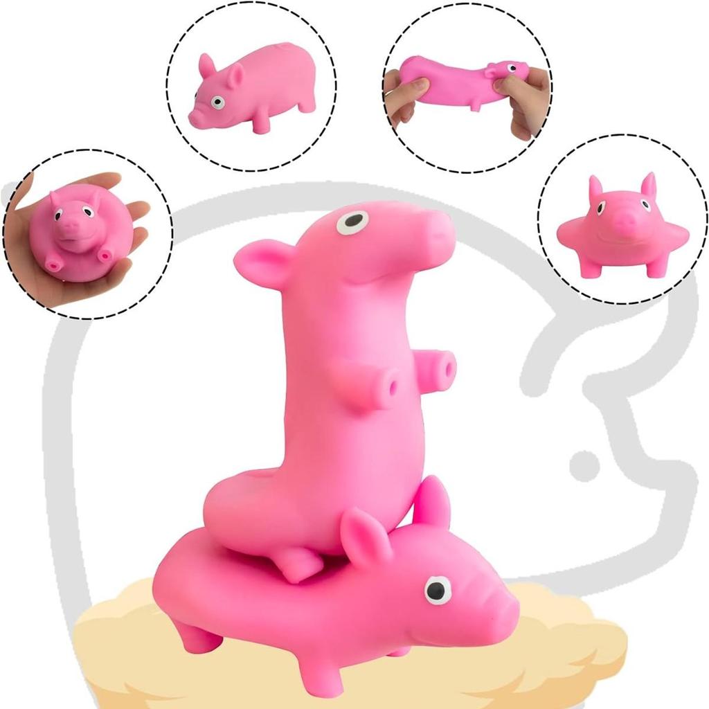 Squishy Pig Stress Squishy Piggie Quetschspielzeug Anti-Angst Lustiges Schweinespielzeug Rebound Ball Zappelspielzeug Kneten Sandspielzeug Kneifen Stressabbau ADS ADHS Hilfreich