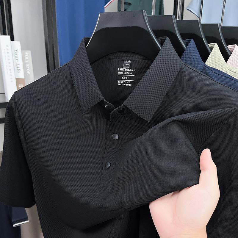 Polo Men's Short Sleeve Summer Breathable Lapel Collar T-Shirt Business Casual Versatile Top