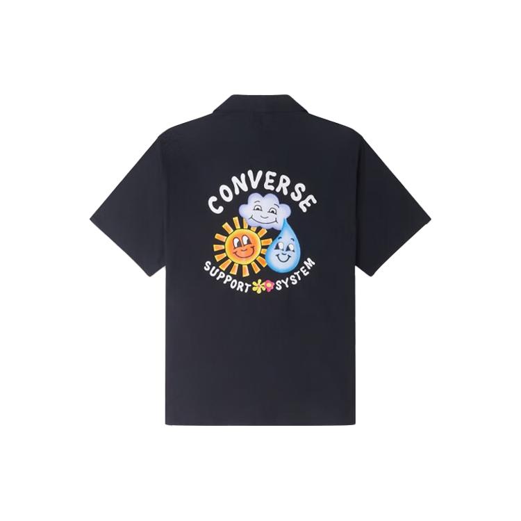 

New Converse Shirts Men s Black 10024751-A04 XL