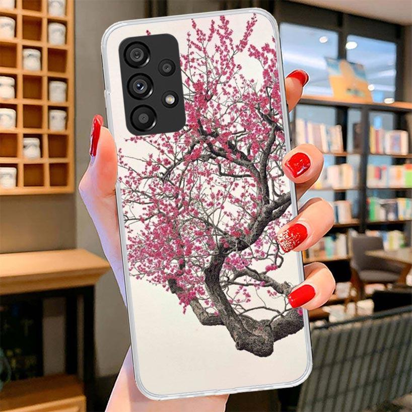 Cherry Blossom Tree Phone Case For Samsung Galaxy A17 A37 A57 A16 A26 A36 A56 A15 A25 A35 A55 A14 A24 A34 A54 A13 A23 A33 A53 Ga