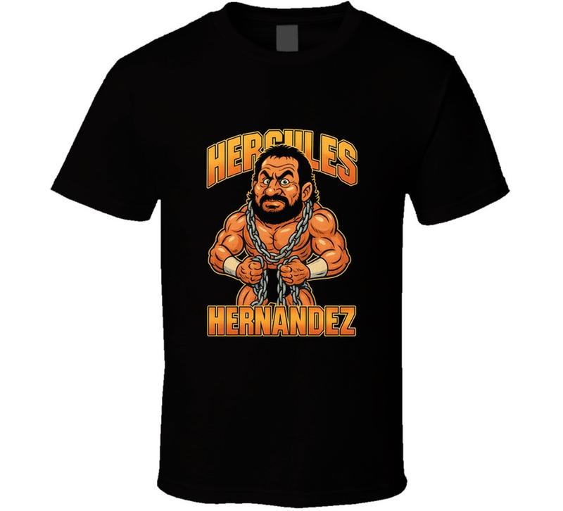 Hercules Hernandez Retro Wrestling Legend Caricature Unisex T-Shirt XL