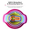 10PCS Mixing Bowl Set Measuring Spoon Set Coloful Sieve Colander Strainer Bowl Salad Bowl With Handle for Kitchen