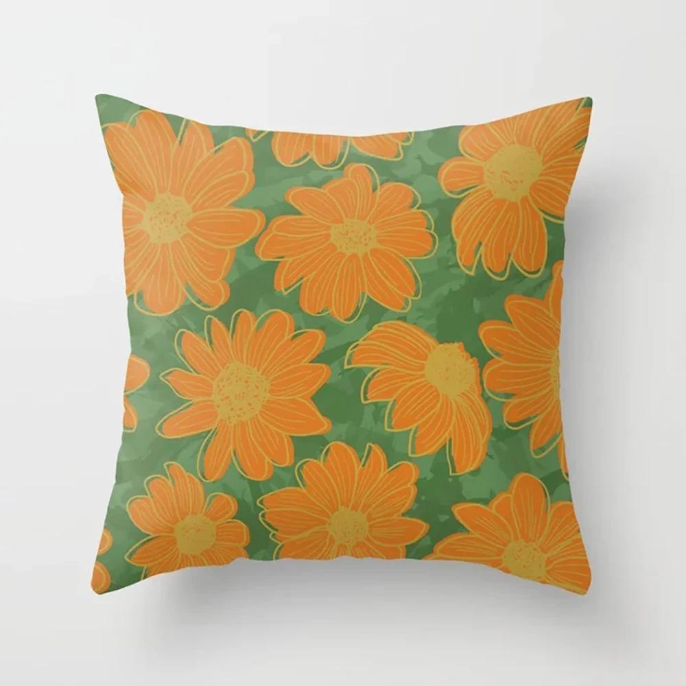 

Наволочка с психоделическим цветочным принтом «Лепестки» для офиса, гостиной, автомобиля, украшения для дома, наволочка 40x40cm