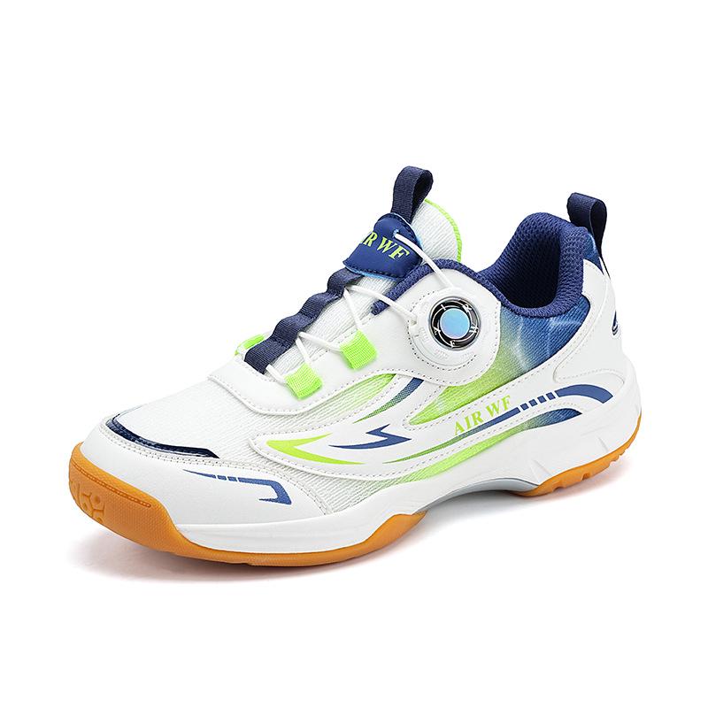 Kids' Autumn Badminton Shoes with Side Rotary Button – Non-Slip, Wear-Resistant, Lightweight Sports Shoes for Boys and Girls